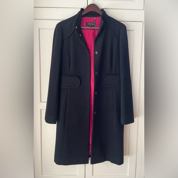 Escada sport women’s wool/ cashmere black coat size 38 (M US) - Picture 2 of 10